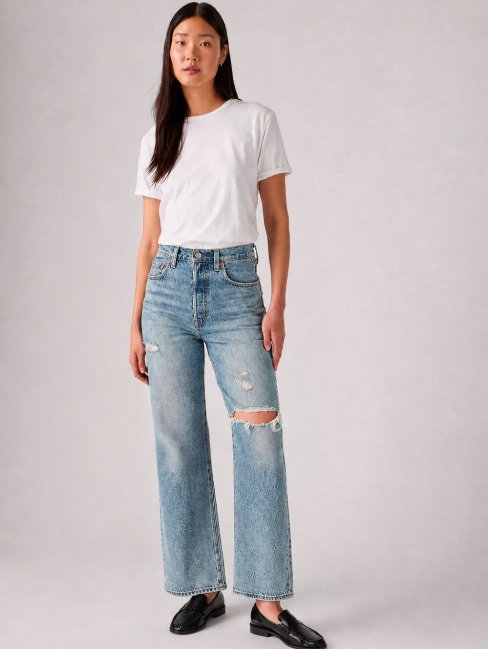 ❤️ NWOT! LEVI'S PREMIUM RIBCAGE STRAIGHT ANKLE HIGH RISE JEANS, 4 (27)